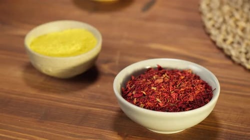 Spices Dried Herbs Pepper Top View