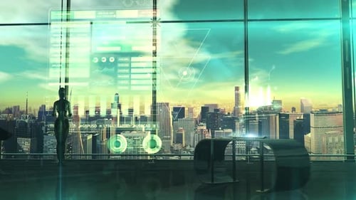 The Robot Trades On The Stock Market HD