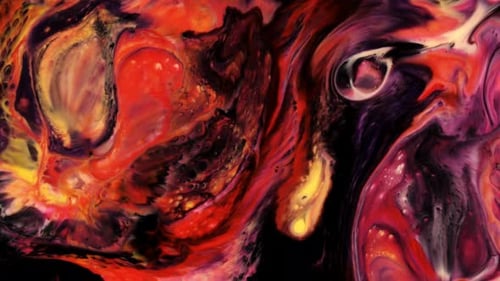 Abstract Fluid Art with Dynamic Swirling Colors