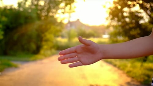 Children Walk Hand in Hand