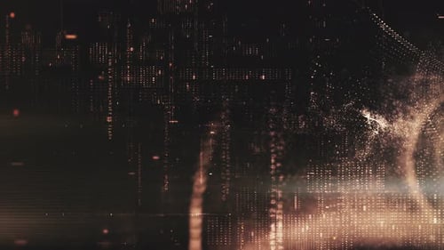 Futuristic Data Matrix Simulation Vertical Background 10