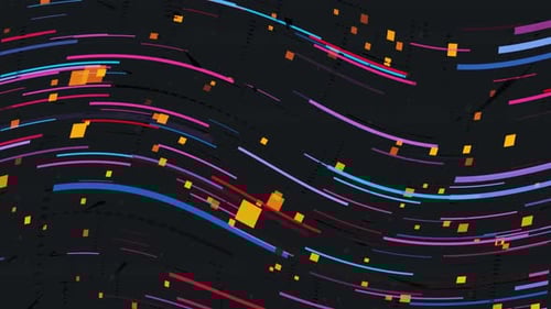 Abstract background with animation moving of lines