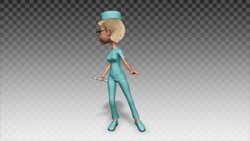 Cartoon Nurse Waiting Patients 2