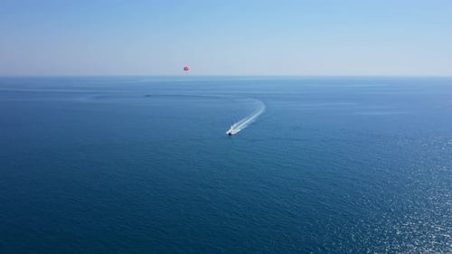 Parasailing In The Mediterranean Sea