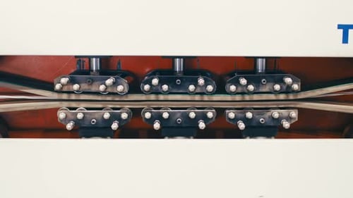 Machinery Rolling Components Inside Factory Equipment