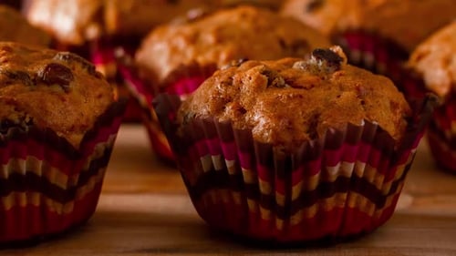 Close Up of Delicious Chocolate Chip Muffins