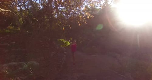Woman jogging in park