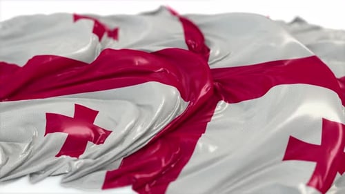 Realistic Waving Georgia National Flag Animation