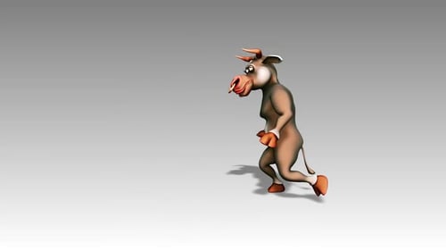 Expressive 3D Cartoon Bull Character Dancing Animation