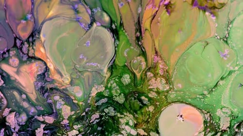 Abstract Colorful Ink Spread Art 095