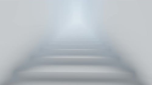 Clean White Abstract Stairs Ascending Loop Background