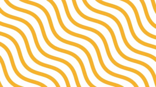 Seamless Looping Yellow Wavy Lines Geometric Pattern Background