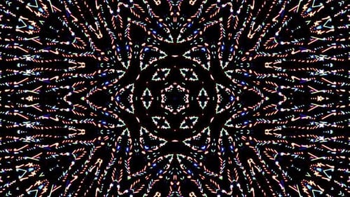 Abstract Shimmering Kaleidoscope Light Pattern Background Loop