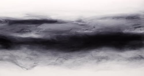 Wispy Black Ink Flowing on Light Background
