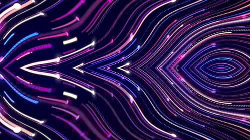 Dynamic Abstract Neon Light Stream Background Loop