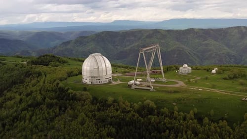 Stunning Observatory and Telescope in Mountain Landscape