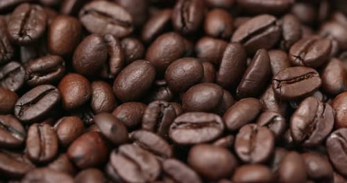 Close Up of Roasted Coffee Beans