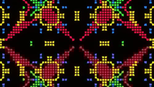 VJ Loop Animation of Pixel Mosaic Ver09