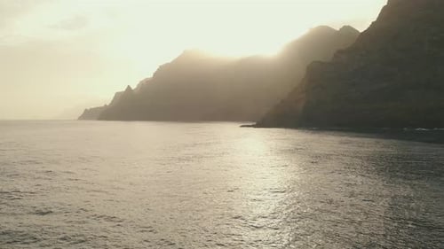 Incredible Mountain Scenery on the Ocean in the North of the Spanish Volcanic Island of Tenerife