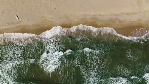 Above waves and sand