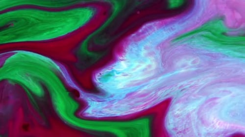 Abstract Liquid Art with Colorful Swirls