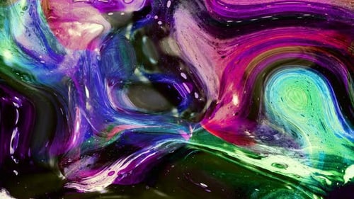 Colorful Blue Green Pink Purple Liquid Animation