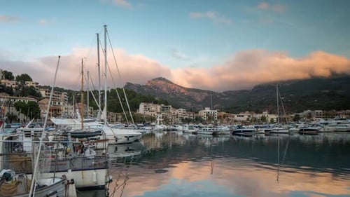 Soller Hafen Hafen Fischerboote Küste Meer Mallorca