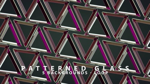 Animated Geometric Pattern Loop with Glitch Effect Background