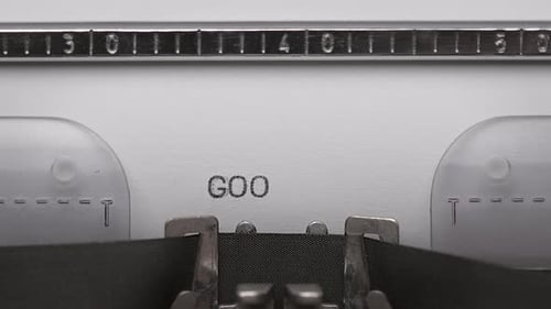 Goodbye Message Typed on Vintage Typewriter