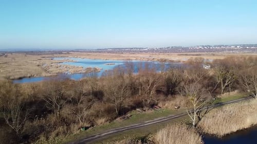 Lake Under Blue Cloudy Sky Aero