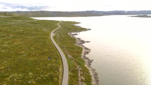 Bela paisagem cênica com rota panorâmica