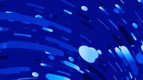 Abstract Blue Geometric Moving Background