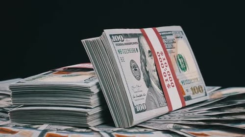 Stacks of Bundled One Hundred Dollar Bills