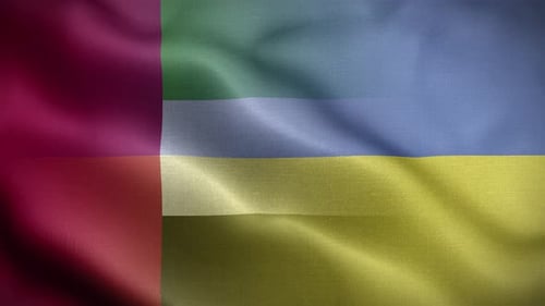 Stylized Waving Flag Fabric Loop Background Animation