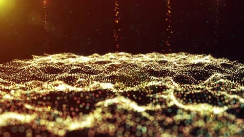 Dynamic Digital Particle Wave Background Animation