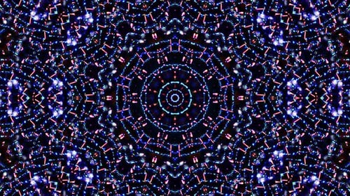 Abstract Kaleidoscope Hypnotic Light Loop Background