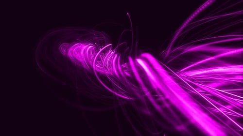 Dynamic Abstract Glowing Purple Light Trails Loop Background
