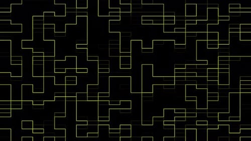 Abstract Square and Line Yellow Background