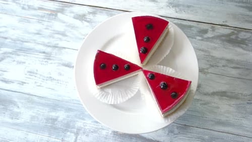 Cheese Cakes on Plate Top View