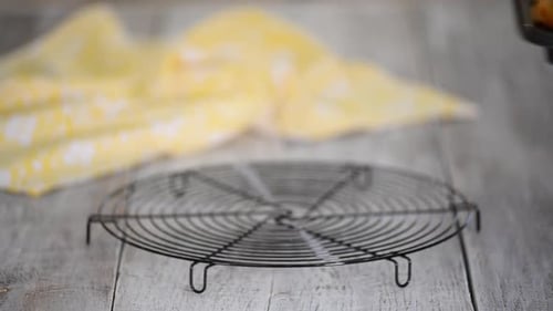 Freshly Baked Rolls Placed on Wire Rack