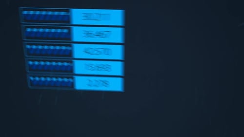 Animated Data Visualization and Futuristic HUD Elements