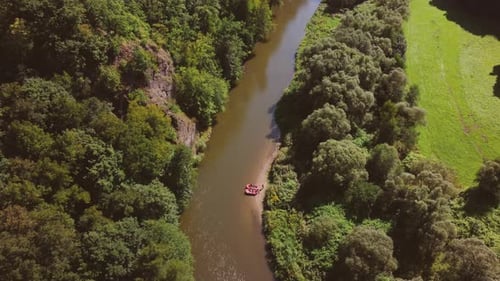 Rafting on River