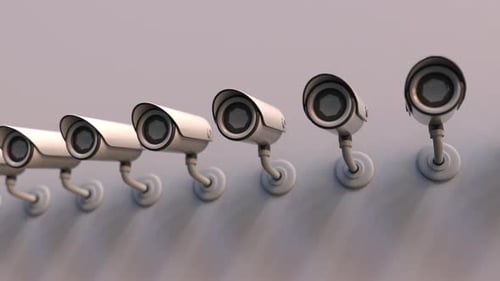 3D Animation of Security Cameras Monitoring for Corporate Surveillance
