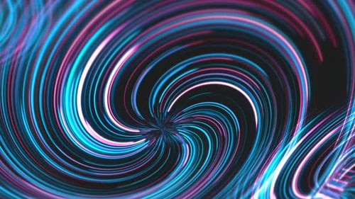 Abstract Neon Swirling Lines Background Animation