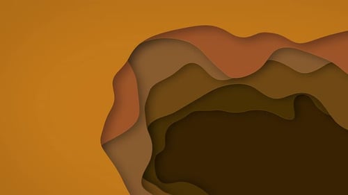 Abstract Wavy Layers Animated Paper Cut Background