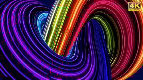 Abstract Colorful Flowing Light Streaks Tunnel Background