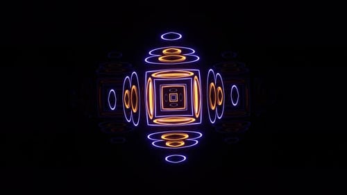 Luz e música Néon multicolorido brilhante pulsante