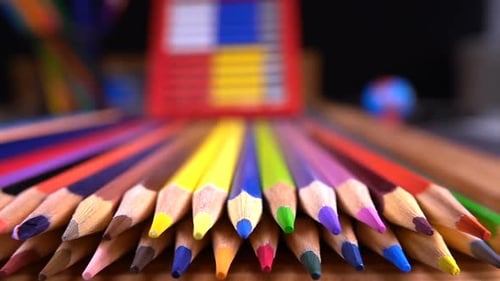 School Equipment Colorful Pencils