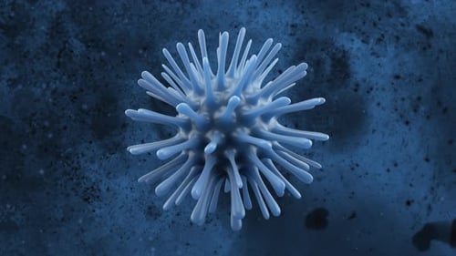 Microscopic Animated Virus Cell or Bacteria Background Loop