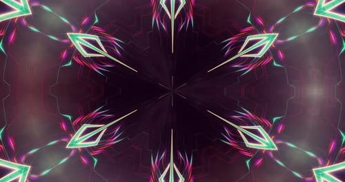 Looped kaleidoscope Abstract Symmetrical Of Geometric Seamless Pattern shape